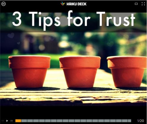 3 Tips for trust